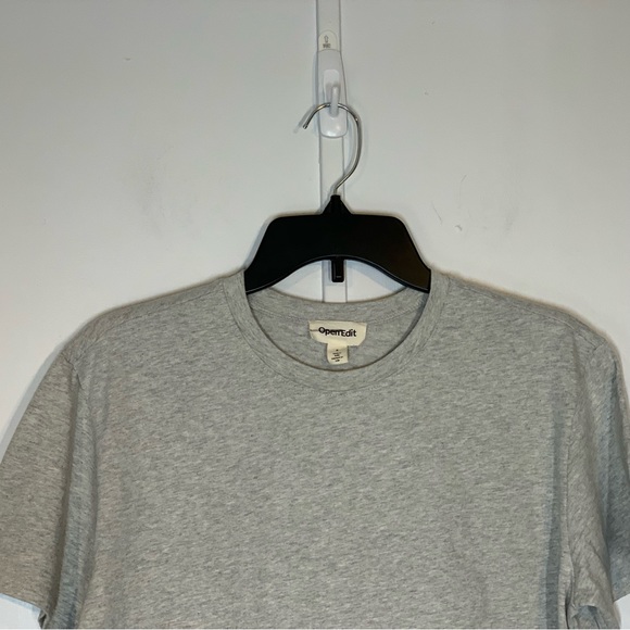 Open Edit Boxy Crop Organic Cotton T Shirt in Heather Grey - Picture 4 of 9